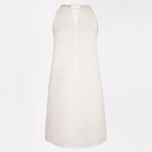 NWT Maurices Woman White Sheer Keyhole Shift Dress XXL Plus Summer Lightweight